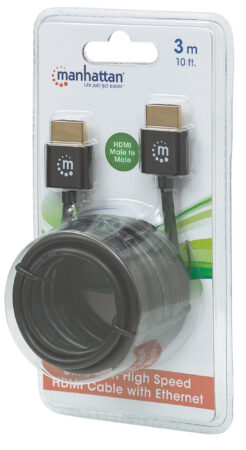Manhattan 394376 HDMI kabel 3 m HDMI Type A (Standaard) Zwart - Afbeelding 6