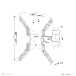 Neomounts WL40-540BL14 TV-beugel wand 32-55" - full motion - Easy Install - Afbeelding 17