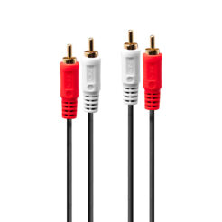Lindy 35663 audio kabel 5 m 2 x RCA Zwart, Rood, Wit