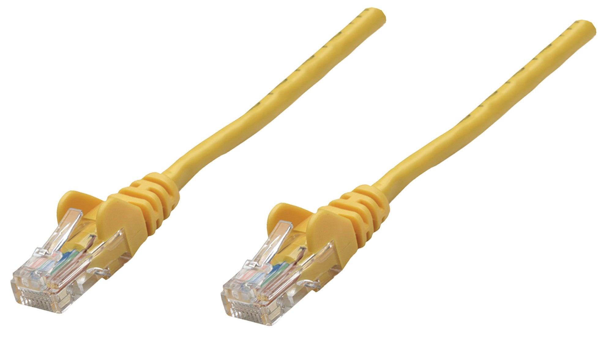 Intellinet Netwerk patchkabel, Cat6A, 0,25 m, geel, koper, S/FTP, LSOH/LSZH, PVC, RJ45, vergulde contacten, snagless, booted, levenslange garantie