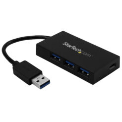 StarTech.com 4 Port USB 3.0 Hub - USB Type-A Hub met 1x USB-C & 3x USB-A SuperSpeed - Mini USB 3.2 Gen 1 (5Gbps) BC 1.2 Charging Hub met Power Adapter of USB Gevoed - Afbeelding 2