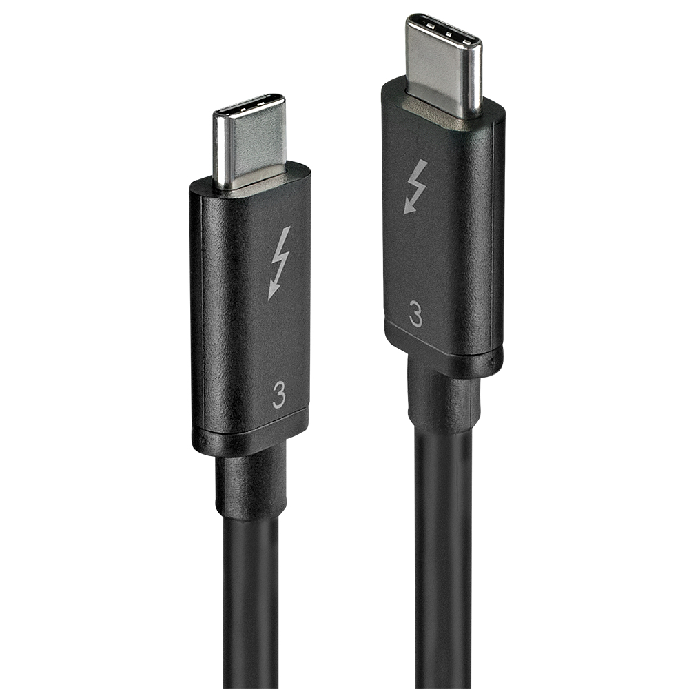 Lindy 41555 Thunderbolt-kabel 0,5 m 40 Gbit/s Zwart
