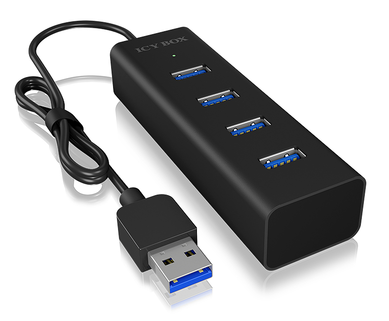 ICY BOX IB-HUB1409-U3 USB 3.2 Gen 1 (3.1 Gen 1) Type-A 5000 Mbit/s Zwart - Afbeelding 3