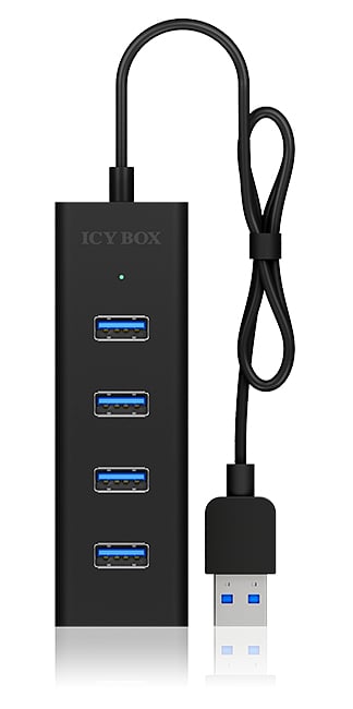 ICY BOX IB-HUB1409-U3 USB 3.2 Gen 1 (3.1 Gen 1) Type-A 5000 Mbit/s Zwart - Afbeelding 4