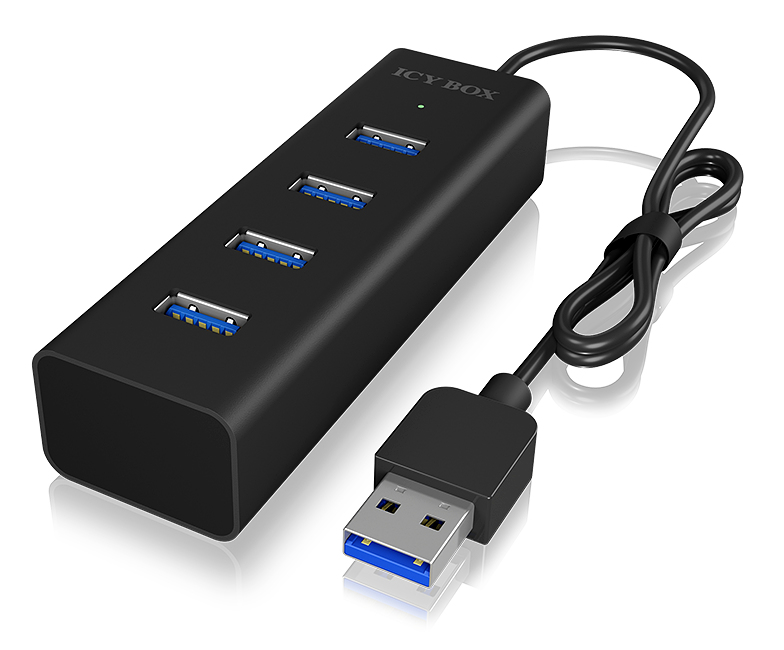 ICY BOX IB-HUB1409-U3 USB 3.2 Gen 1 (3.1 Gen 1) Type-A 5000 Mbit/s Zwart - Afbeelding 2