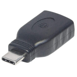 Manhattan 354646 tussenstuk voor kabels USB C USB A Zwart