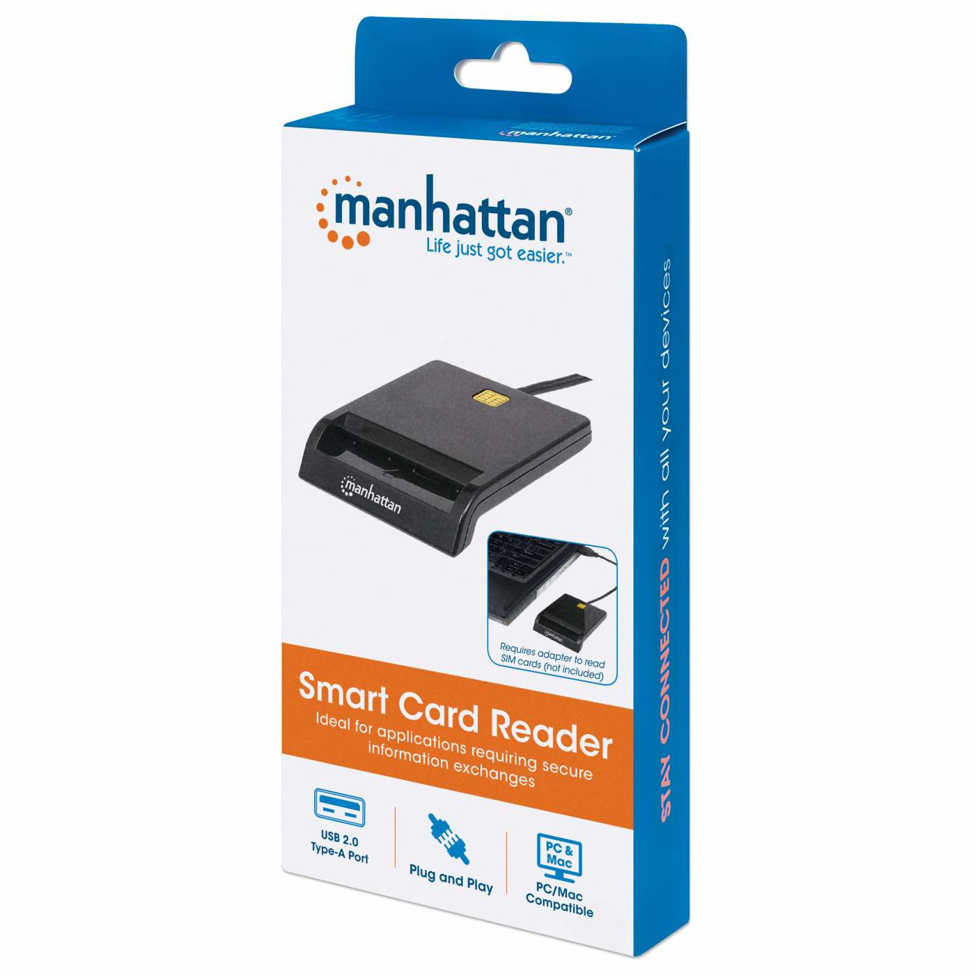 Manhattan 102049 smart card reader Binnen USB USB 2.0 Zwart - Afbeelding 6