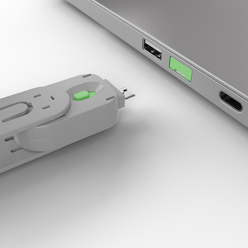 Lindy 40451 poortblokker Poortblokker + sleutel USB Type-A Groen Acrylonitrielbutadieenstyreen (ABS) 5 stuk(s) - Afbeelding 5