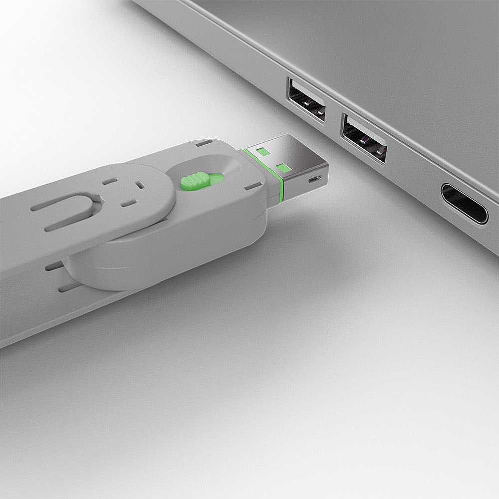 Lindy 40451 poortblokker Poortblokker + sleutel USB Type-A Groen Acrylonitrielbutadieenstyreen (ABS) 5 stuk(s) - Afbeelding 4