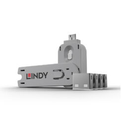Lindy 40454 poortblokker Poortblokker + sleutel USB Type-A Wit Acrylonitrielbutadieenstyreen (ABS) 5 stuk(s) - Afbeelding 2