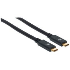 Manhattan USB-C naar USB-C kabel, 2 m, mannelijk naar mannelijk, 5 Gbps (USB 3.2 Gen1 / USB 3.0), 3A, zwart, levenslange garantie, equivalent aan USB315CC2M - Afbeelding 3