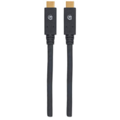 Manhattan USB-C naar USB-C kabel, 2 m, mannelijk naar mannelijk, 5 Gbps (USB 3.2 Gen1 / USB 3.0), 3A, zwart, levenslange garantie, equivalent aan USB315CC2M - Afbeelding 5