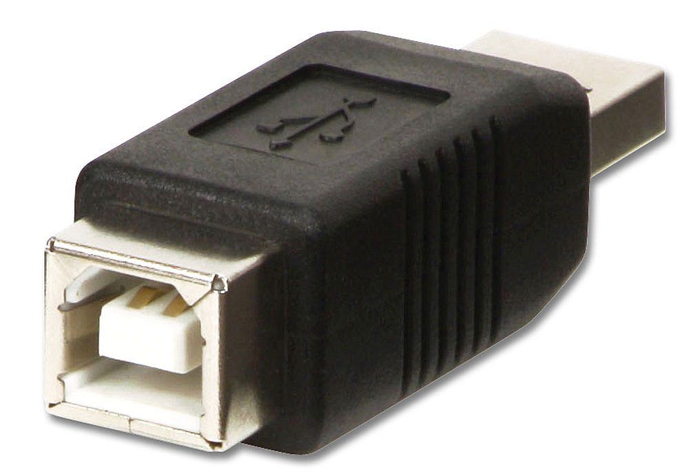 Lindy 71231 tussenstuk voor kabels USB A USB B Zwart - Afbeelding 2
