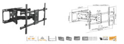 Equip 650324 37“-90” Kantelbare en Draaibare TV Muurbeugel - Afbeelding 13