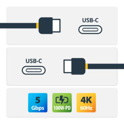 StarTech.com 2m USB-C Kabel, Robuuste Haakse USB 5Gbps Type C Kabel, 100W (5A) Power Delivery, 4K 60Hz DP Alt Mode - Thunderbolt Compatibel - Afbeelding 3
