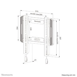 Neomounts WL30-550BL12 TV-beugel wand 24-65" - ultra-vlak - Easy Install - Afbeelding 16