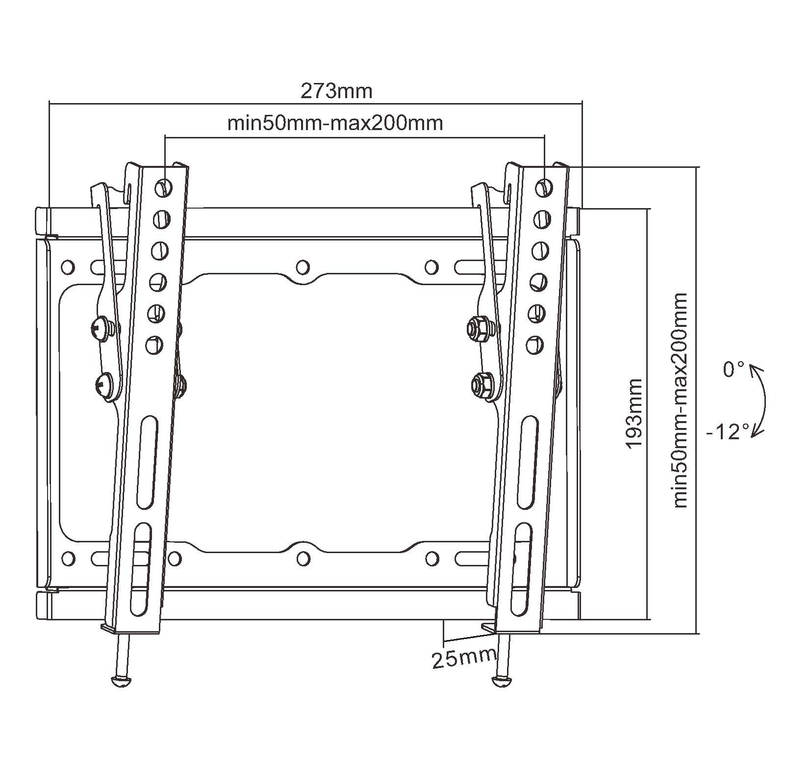 Equip 650408 23“-43” Kantelbare TV Muurbeugel - Afbeelding 5