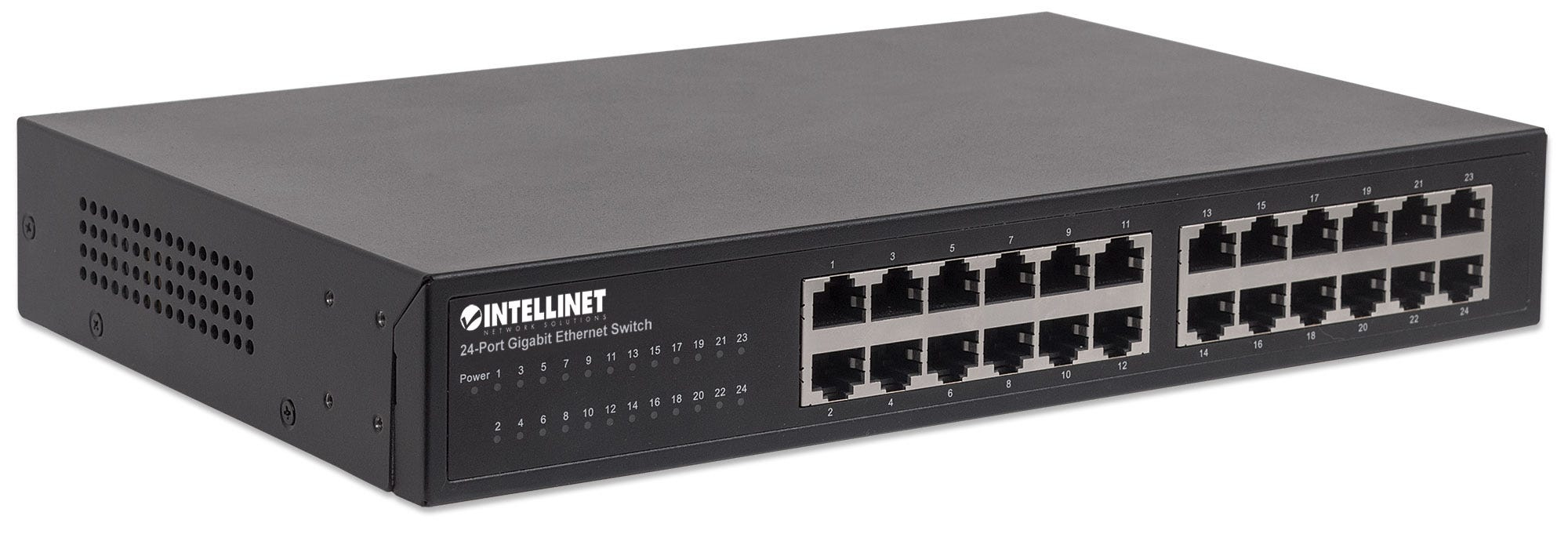 Intellinet 24-poorts Gigabit Ethernet netwerk switch, 24x RJ45 10/100/1000 Mbps, IEEE 802.3az Energy Efficient Ethernet, unmanaged, desktop of 19" rackmontage, metalen behuizing, 3 jaar garantie - Afbeelding 4