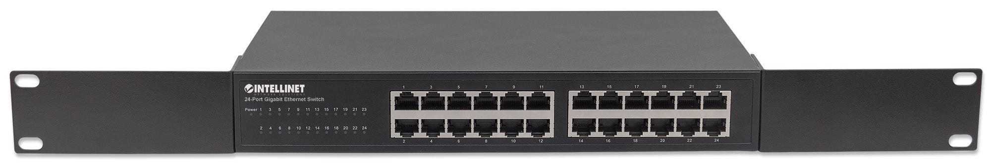 Intellinet 24-poorts Gigabit Ethernet netwerk switch, 24x RJ45 10/100/1000 Mbps, IEEE 802.3az Energy Efficient Ethernet, unmanaged, desktop of 19" rackmontage, metalen behuizing, 3 jaar garantie - Afbeelding 3