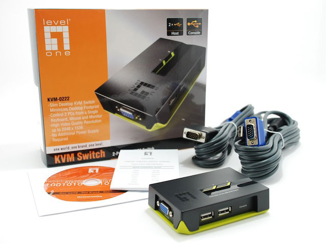 LevelOne KVM-0222 KVM-switch Zwart, Groen - Afbeelding 4