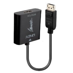 Lindy 41068 video kabel adapter 1,5 m DisplayPort HDMI Type A (Standaard) Zwart