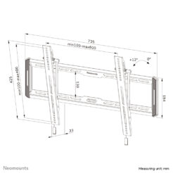 Neomounts WL35-550BL16 TV-beugel wand 42-86" - kantelbaar - Easy Install - Afbeelding 21