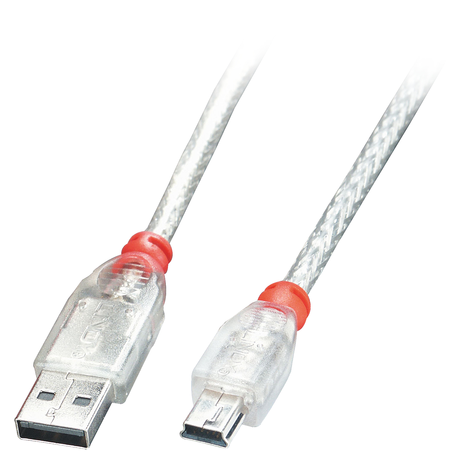 Lindy 41780 USB-kabel USB 2.0 0,2 m USB A Mini-USB B Transparant - Afbeelding 2