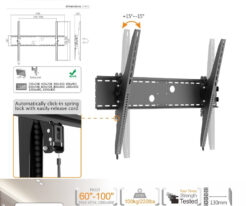 Equip 650322 60“-100” Kantelbare TV Muurbeugel - Afbeelding 11