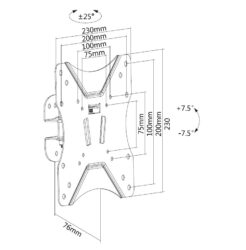 Equip 650402 23“-42” Draaibare TV Muurbeugel - Afbeelding 5
