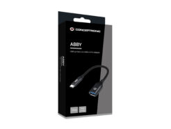 Conceptronic ABBY18B tussenstuk voor kabels USB-C USB-A Zwart - Afbeelding 4