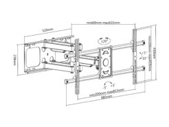 Equip 650324 37“-90” Kantelbare en Draaibare TV Muurbeugel - Afbeelding 11