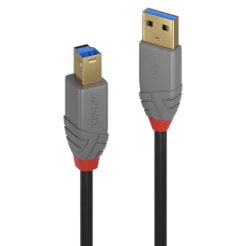 Lindy 36741 USB-kabel USB 3.2 Gen 1 (3.1 Gen 1) 1 m USB A USB B 5 Gbit/s Zwart - Afbeelding 2