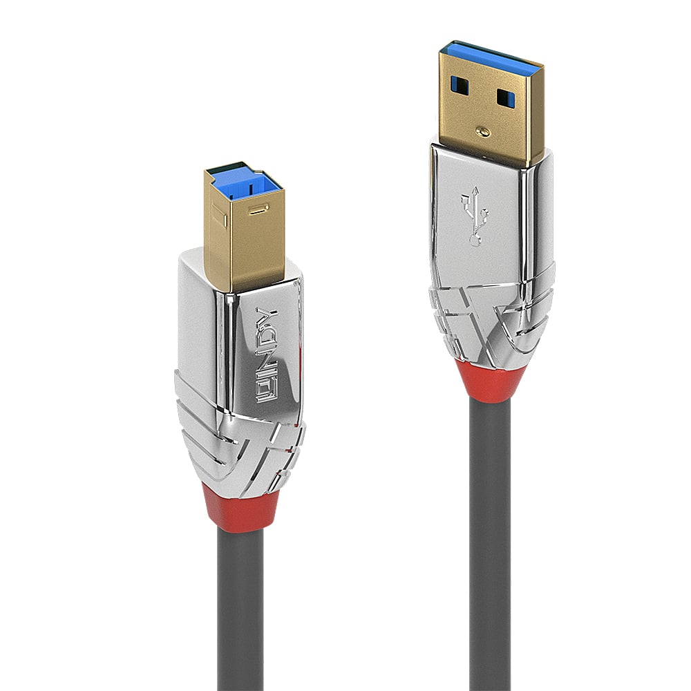Lindy 36663 USB-kabel USB 3.2 Gen 1 (3.1 Gen 1) 3 m USB A USB B 5 Gbit/s Grijs - Afbeelding 2