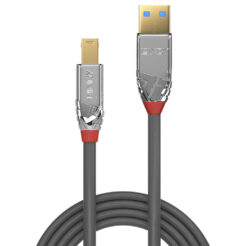 Lindy 36661 USB-kabel USB 3.2 Gen 1 (3.1 Gen 1) 1 m USB A USB B 5 Gbit/s Chroom, Grijs - Afbeelding 3
