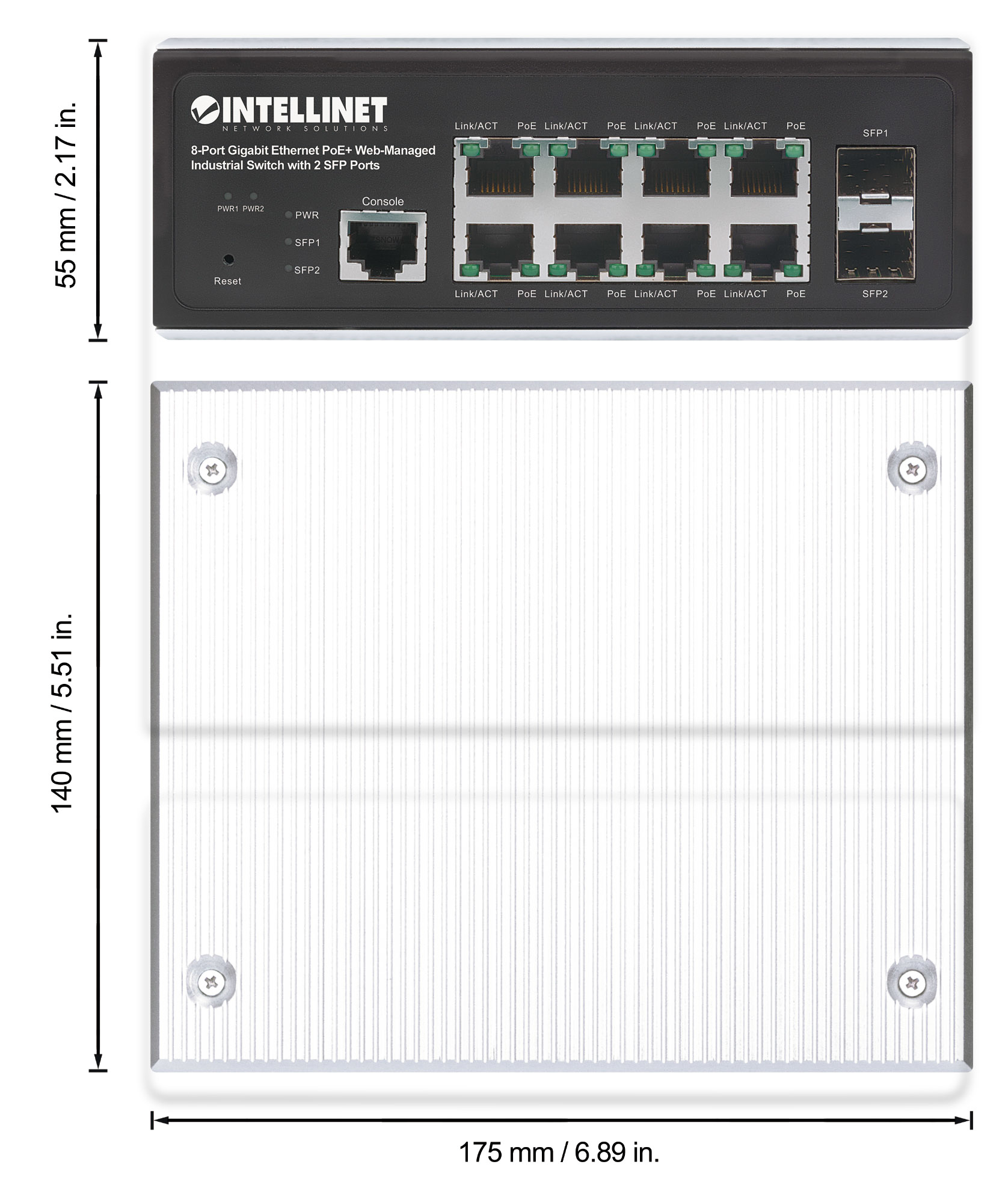 Intellinet 508278 netwerk-switch Managed L2+/L3 Gigabit Ethernet (10/100/1000) Power over Ethernet (PoE) Zwart - Afbeelding 7