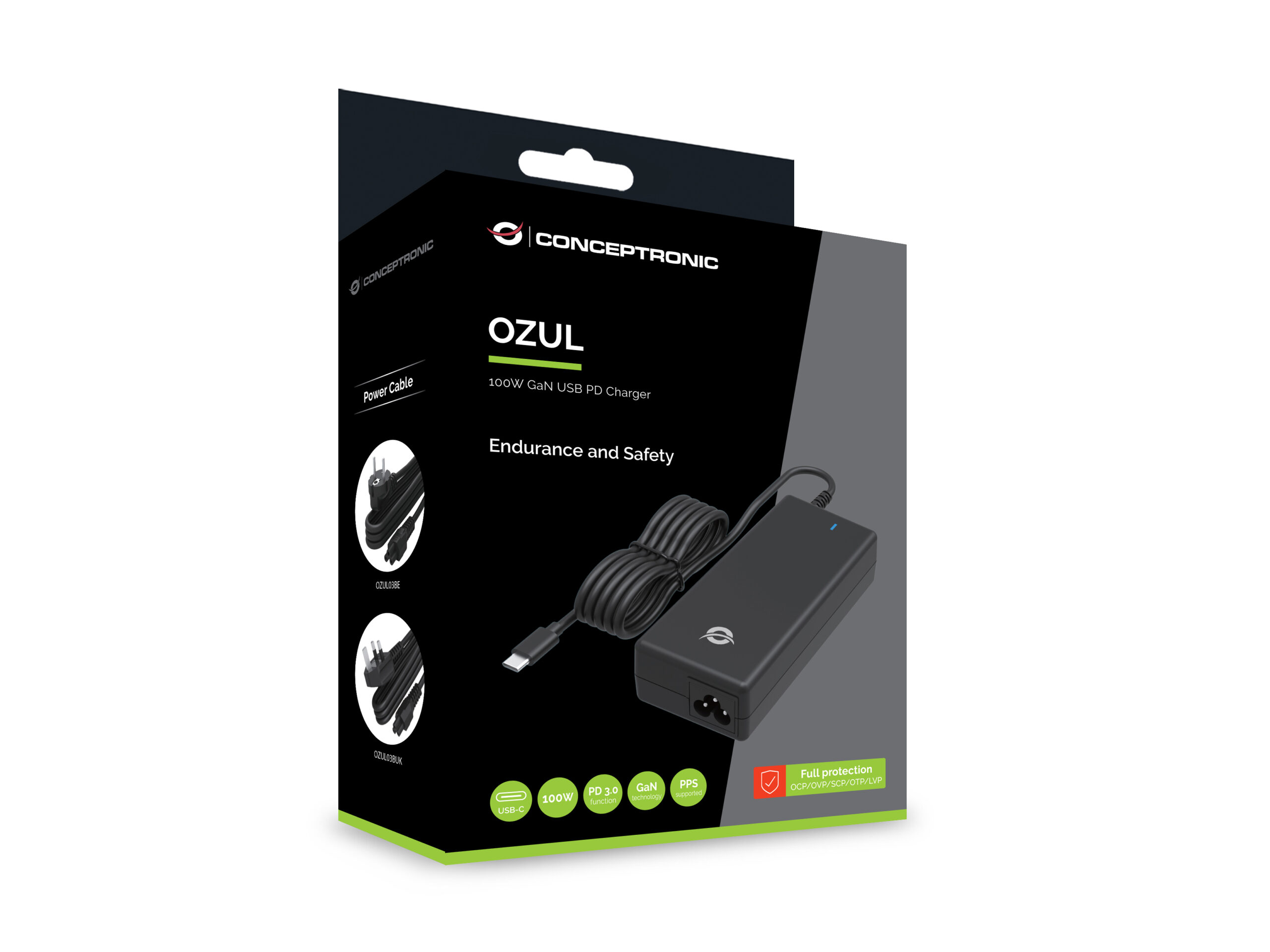 Conceptronic OZUL03BUK netvoeding & inverter Binnen 100 W Zwart - Afbeelding 5
