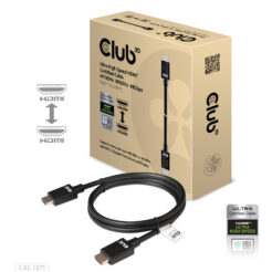 CLUB3D Ultra High Speed HDMI 4K120Hz, 144Hz Certified Cable 48Gbps M/M 1 m/3.28 ft 1Meter