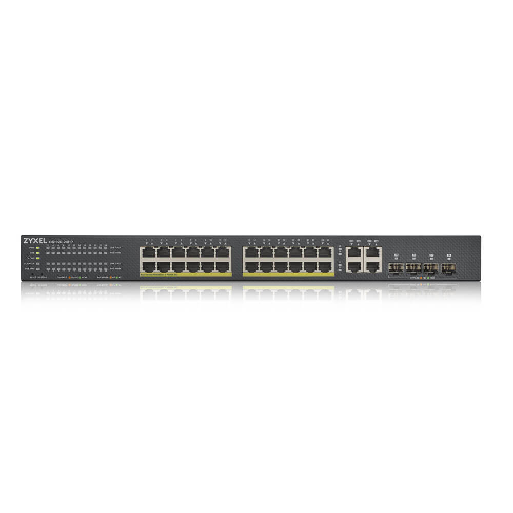 Zyxel GS1920-24HPV2 Managed Gigabit Ethernet (10/100/1000) Power over Ethernet (PoE) Zwart - Afbeelding 3