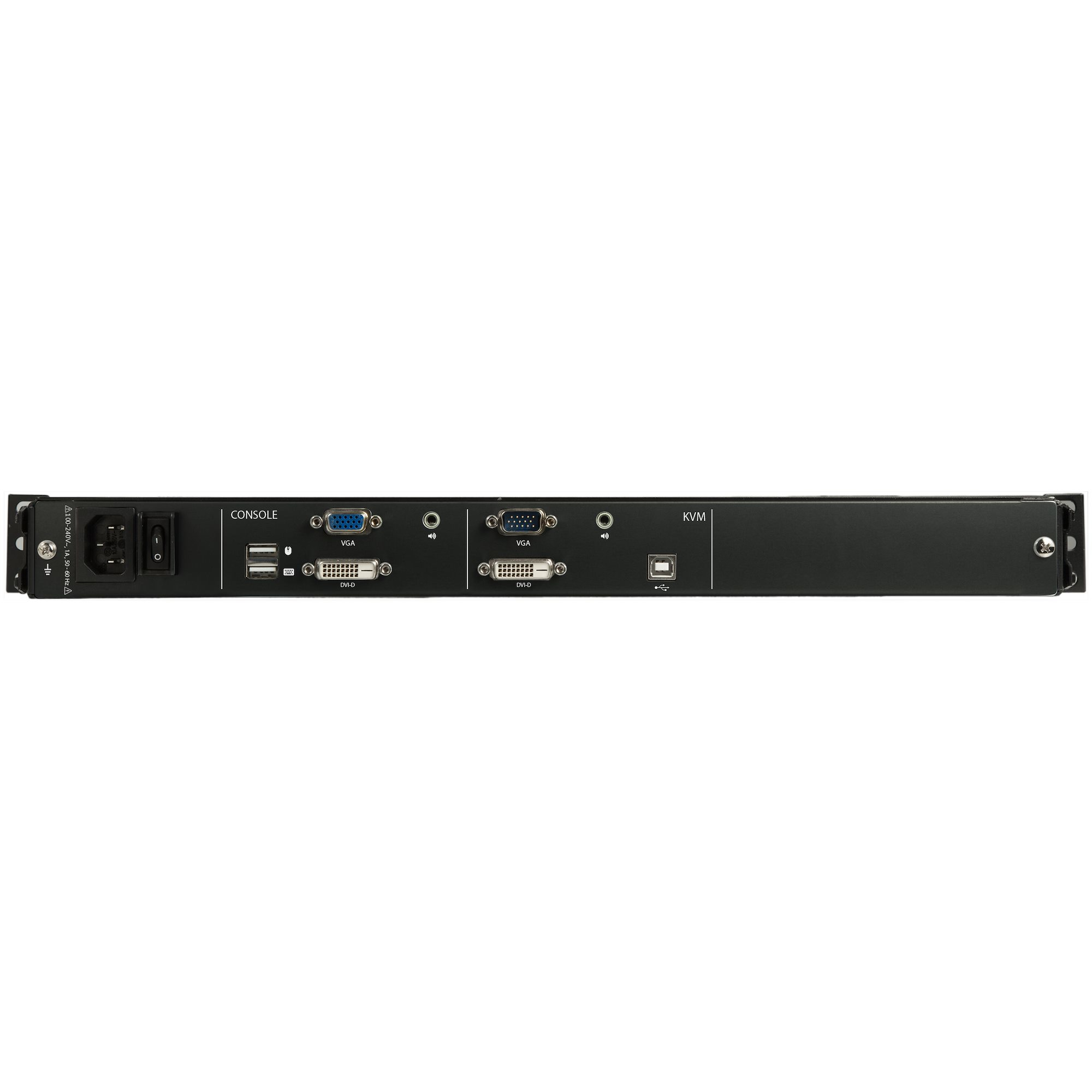 StarTech.com Dual Rail KVM Rack Console, HD 1080p, Single Port DVI/VGA KVM met 17" LCD Scherm voor Server Rack, Universele 1U LCD KVM Console met Kabels, USB Support, 50000 MTBF, QWERTY Keyboard - Afbeelding 5