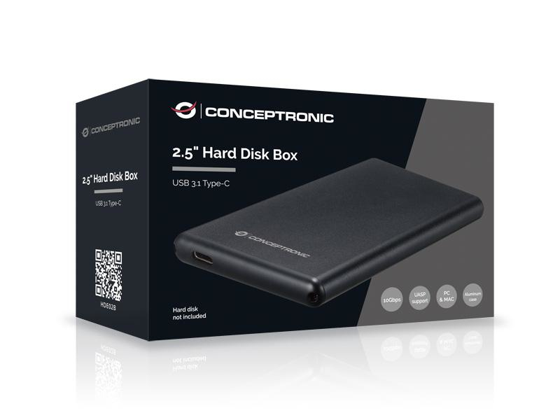 Conceptronic HDE02B behuizing voor opslagstations HDD-behuizing Zwart 2.5" - Afbeelding 4