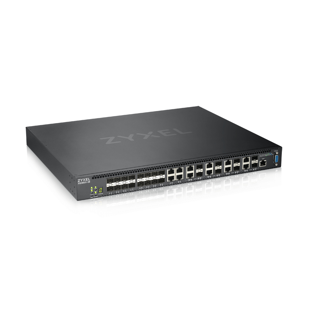 Zyxel XS3800-28 Managed L2+ 10G Ethernet (100/1000/10000) Zwart - Afbeelding 2