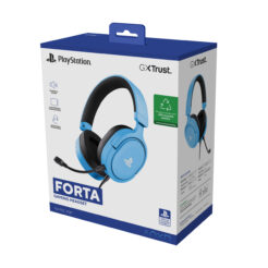 Trust GXT 498B Forta Gaming Headset - Officieel gelicentieerde Playstation 5 gamingheadset – Opklapbare microfoon – Over-ear ontwerp – Blauw - Afbeelding 9