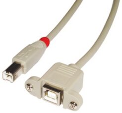 Lindy 31801 USB-kabel USB 2.0 1 m USB B Grijs