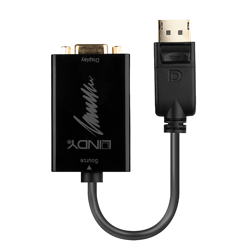 Lindy 41006 video kabel adapter 0,15 m VGA (D-Sub) DisplayPort Zwart - Afbeelding 3