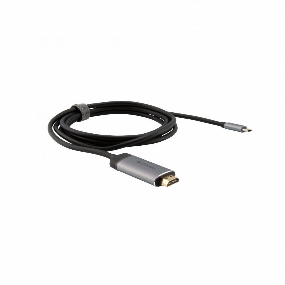 Verbatim 49144 video kabel adapter 1,5 m USB Type-C HDMI Zwart, Zilver - Afbeelding 2