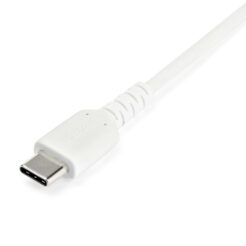 StarTech.com 2m USB-A naar USB-C Laadkabel, Robuuste Fast Charge & Sync Kabel, 3A, USB 2.0, TPE Mantel en Aramidevezels - Witte USB Oplaadkabel - Afbeelding 4
