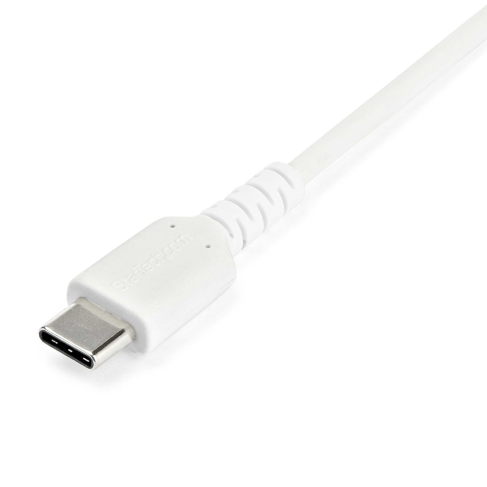 StarTech.com 2m USB-A naar USB-C Laadkabel, Robuuste Fast Charge & Sync Kabel, 3A, USB 2.0, TPE Mantel en Aramidevezels - Witte USB Oplaadkabel - Afbeelding 4