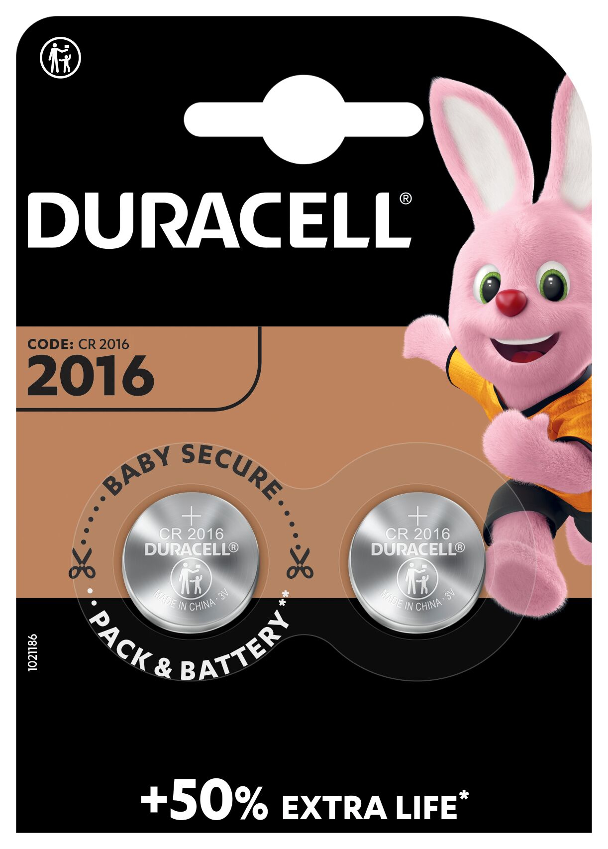 Duracell Specialty 2016 Lithium knoopcelbatterij, verpakking van 2 - Afbeelding 2