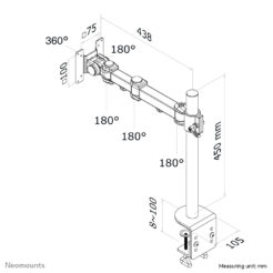 Neomounts FPMA-D960 Monitorarm 10-30" - Afbeelding 7