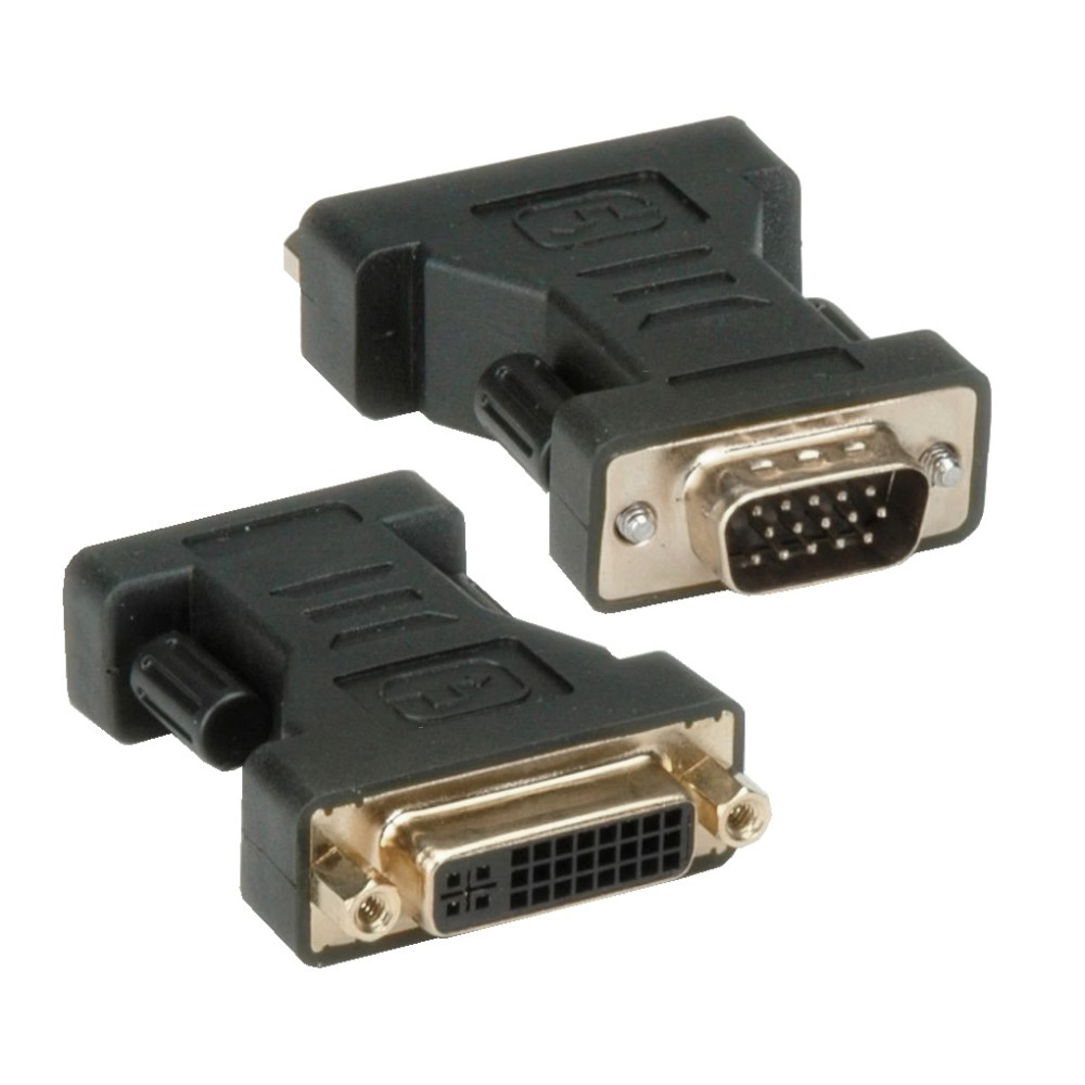 Techly DVI - VGA F/M DVI-I Zwart